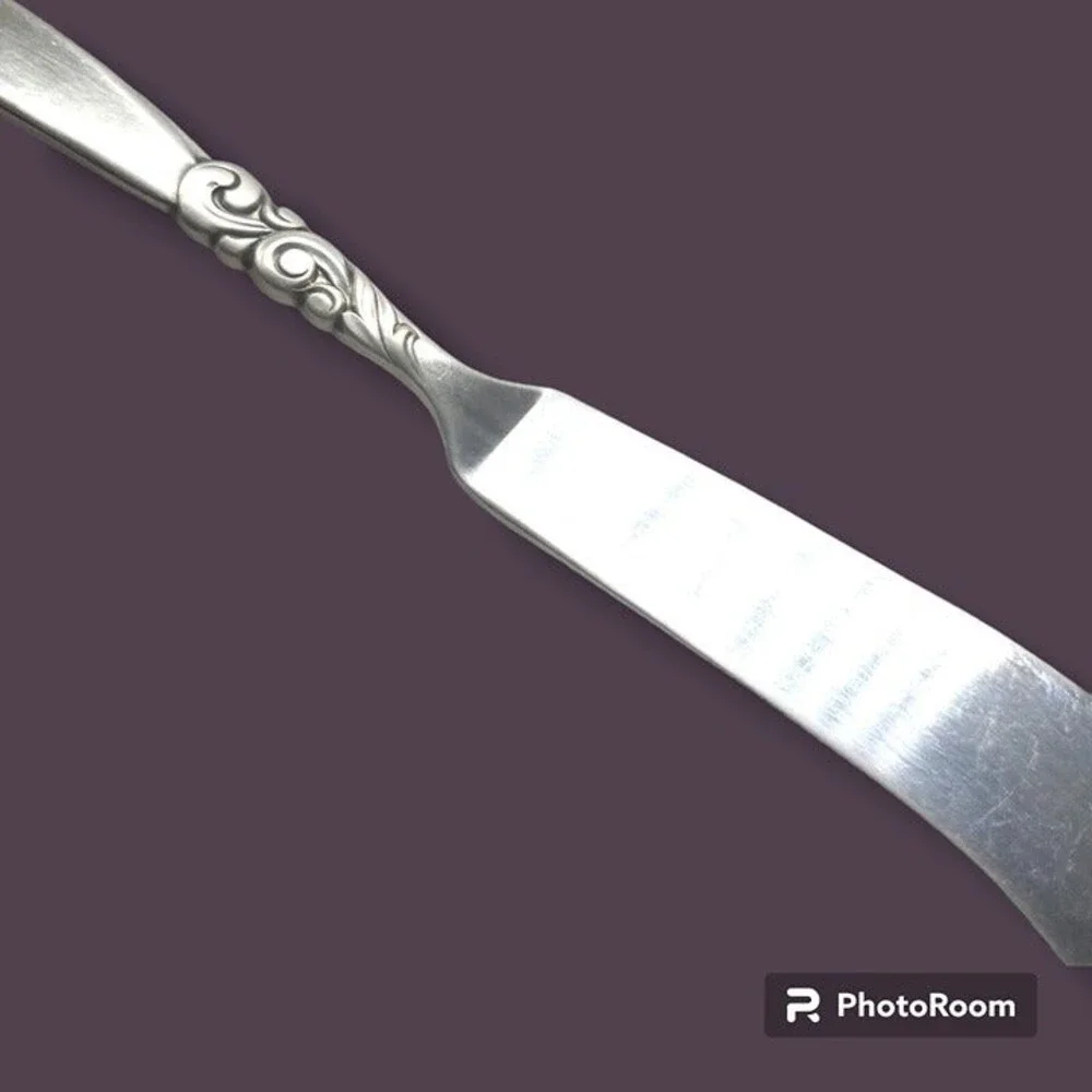 Oneida Community Plate South Seas Flat Handled Master Butter Knife-1955-Art Deco